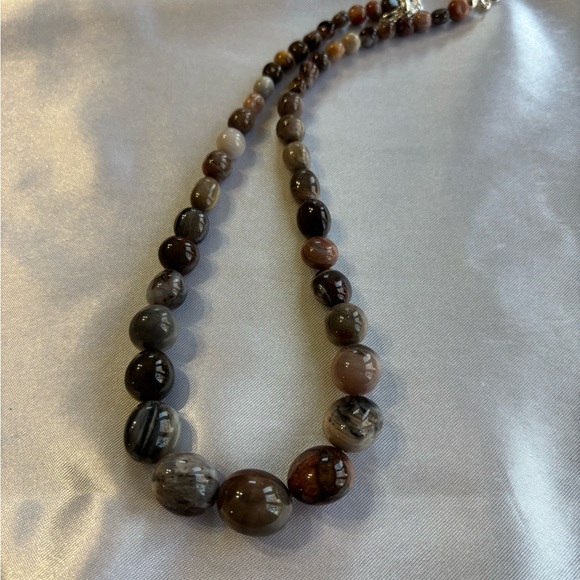 Jay King Mine Finds Petrified Wood Beaded Necklace - Picture 3 of 6